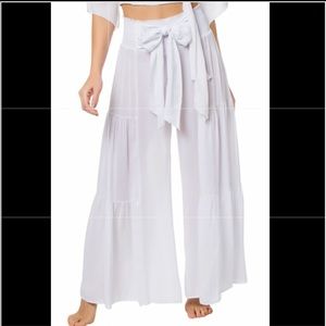 Elan Wide Leg Bow Tie palazzo cover up Pants